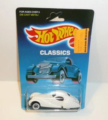 Talbot Lago White Car Hot Wheels Classics Die Cast Metal vtg 1988 Mattel Gangsta - Image 1 of 2