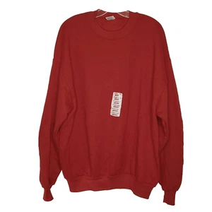Vintage 90s Jerzees Mens Sweatshirt XL Red Blank Streetwear Hip Hop USA Russell - Picture 1 of 6