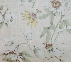 Country Cottage w/ Blush Pink Background 54" Wide P Kaufmann Linen/Rayon Floral - Picture 1 of 2