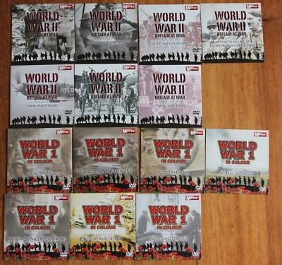 WORLD WAR I & WORLD WAR II 14 x dvd collection job lot BUNDLE joblot - Image 1 of 2