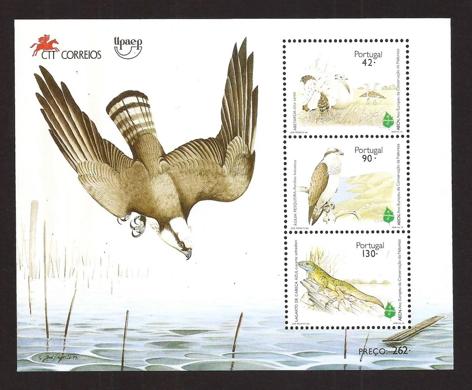 [155] Portugal 1995, Bloque MNH** Año Europeo de la Naturaleza. preservación de vida silvestre Foto 1 de 1