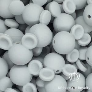 5 Pcs Mickey Heads Silicone Jewellery Beads Crafting Food Grade Dummy Clip *UK* - Picture 1 of 17