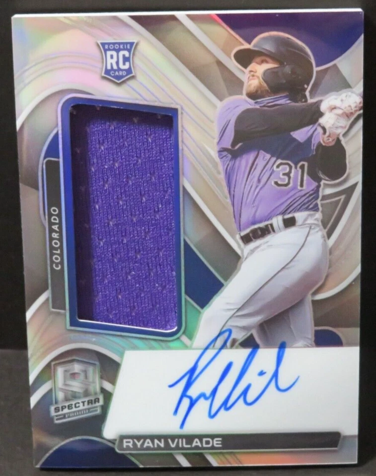 #3603 2022 SPECTRA RYAN VILADE ROOKIE JERSEY AUTO RC #134 22/199 - Image 1 of 1