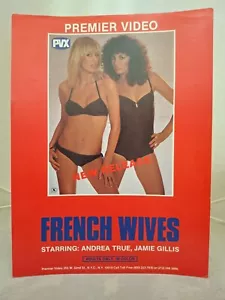 "FRENCH WIVES" *ANDREA TRUE & JAMIE GILLIS* PROMO PHOTO AD SLICK 8.5" x 11" - Picture 1 of 2