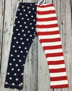 Pantaloni leggings bandiera americana 3/3T Old Navy bambina. Nuovo con etichetta - Foto 1 di 3