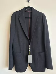 New Canali Men’s Luxury Blazer Jacket Italy Size 54 US 44 Brown Plaid $1045 NWT - Picture 1 of 13