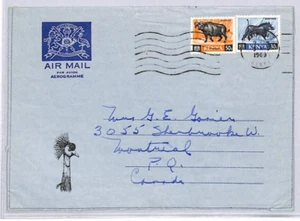 KENYA AIR LETTER Illustrated BIRDS Nairobi 1969 Canada Montreal {samwells}ZN265 - Picture 1 of 10