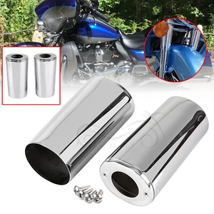 Chrome Fork Slider Cover For Harley Road King Electra Glide FLHX Softail Fatboy - Bild 1 von 12