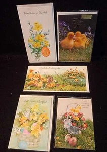 5 tarjetas de Pascua VINTAGE coloridas nuevas juego de tarjetas de Pascua (5) - Imagen 1 de 1