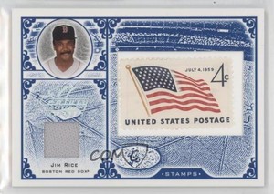 2005 Leaf Century Collection Stamps USA Flag Materials /100 Jim Rice #S-50 HOF