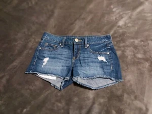 Decree Größe 7 roher Saum destressed Denim Jeansshorts Damen, Sommer, Komfort, gebraucht, in einwandfreiem Zustand - Bild 1 von 10