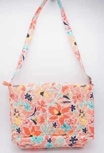 Vera Bradley Hobo Bag  Women's Outlet Cotton Rain Forest Lily Coral - Picture 1 of 4
