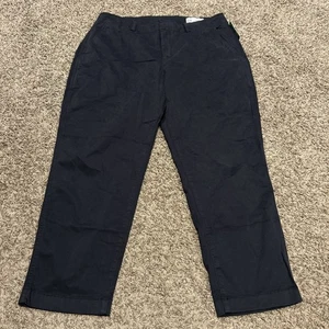 Gap Women’s 14P Downtown Khaki Navy Blue Pants Ankle NWT B13 - Picture 1 of 5