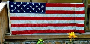 Bandera americana vintage años 60 50 Star Valley Forge mejor algodón talla #5 - 9' bandera - Imagen 1 de 6