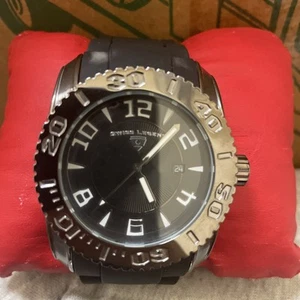 Swiss Legend Commander SL-20068-BB-01 Silver Face Rubber Band Watch - Picture 1 of 4