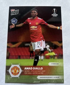 2021 Topps Now UEFA Europa League Amad Diallo RC #1 Manchester United 001 - Picture 1 of 3