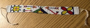 Vintage Bellissime Frecce Stella Tepee Perline Semi Vetro Nativo Bianco - Foto 1 di 3