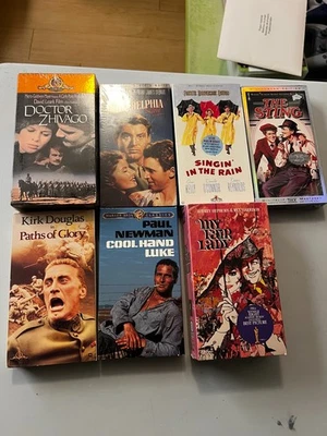 Film Classics VHS LOT, 7 Great Titles, Sealed, Paths, Cool Hand, The Sting - Image 1 of 4