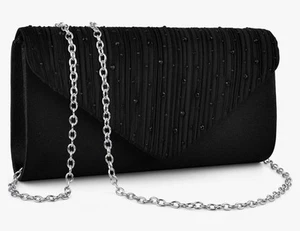Evening Clutch Purses for Wedding Party Cocktail Prom Crossbody ShoulderBag - Picture 1 of 8