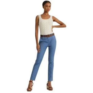 Lauren Ralph Lauren Women's Skinny Pants in Pale Azure Blue, Size 6 - Picture 1 of 8