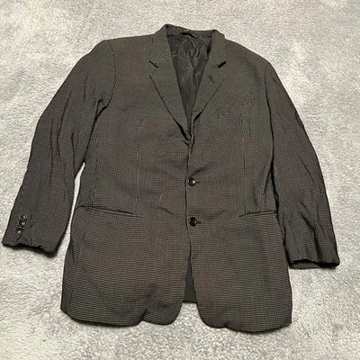 Jaqueta Blazer Masculina 42 Lã Seda Preta Armani Collezioni Sport Coat  - Imagem 1 de 4