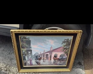 Framed signed canvas painting Al Federico - Picture 1 of 7