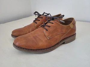 Freeman Rance Loafers Youth 2.5 Brown Cognac Faux Leather Dress Shoes Boys Kids - Picture 1 of 10