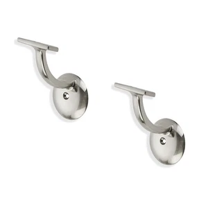 2 Pack 3 Inch Brushed Satin Nickel Handrail Stair Brackets Stair Heavy Duty S... - Picture 1 of 4