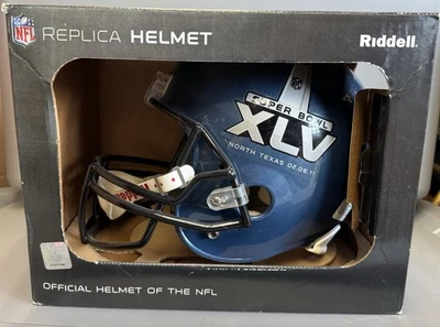 2011 Super Bowl XLV Riddell réplica capacete de futebol tamanho completo Green Bay Packers - Imagem 1 de 4