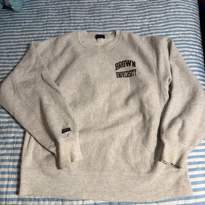 Sudadera De Colección Jansport Tejido Inverso Marrón Universidad 2 Caras Crew Talla XL  Foto 1 de 4