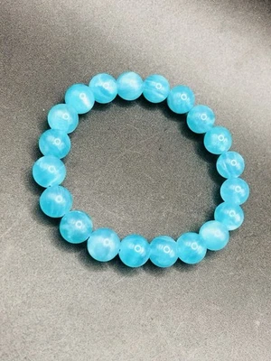 Pulseira de Cristal de Pirita Amazonita – Pedras Preciosas Naturais – Presente de Energia Calmante - Imagem 1 de 4