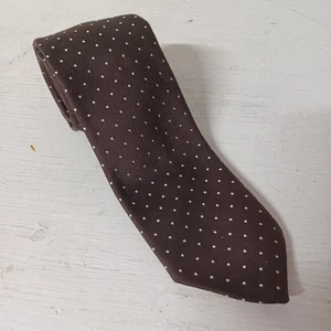 Corbata vintage Damon para hombre marrón 55" diseñador 3" estrecha - Imagen 1 de 3