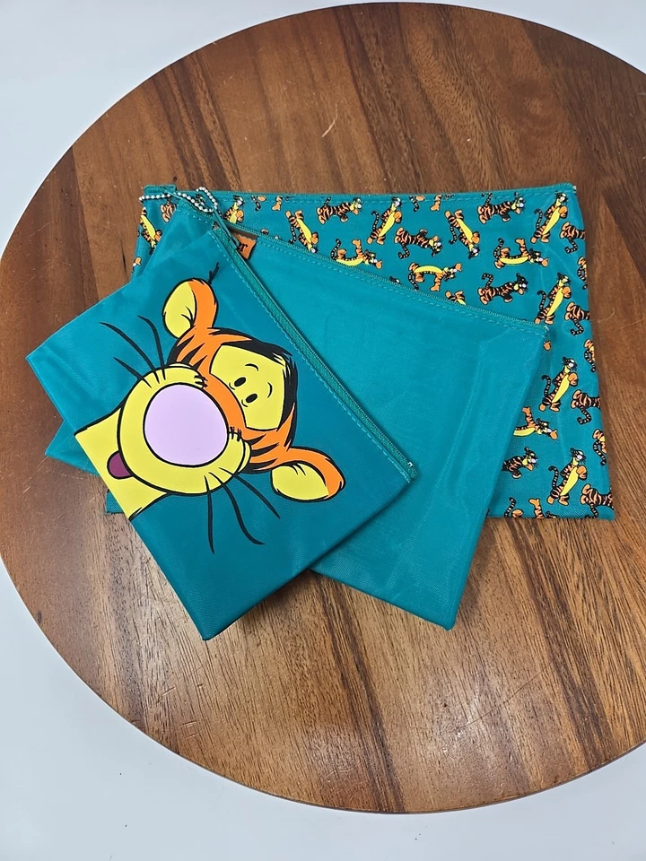 Three New Turquoise Tigger Makeup Bags - Image 1 of 4
