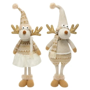 Renna natalizia pupazzo Decorazione Natale in Stoffa 65 cm decorazioni christmas - Foto 1 di 9