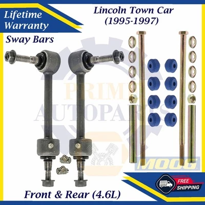 Barras estabilizadoras delanteras y traseras MOOG OEM para Lincoln Town Car 1995-1997 garantía de por vida Foto 1 de 4