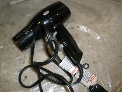 Secador de pelo negro Vidal Sassoon 1875 probado y funciona muy bien (SU142) Foto 1 de 4