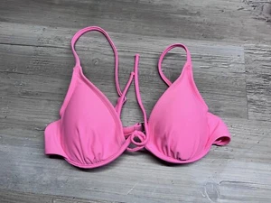 Costume da bagno imbottito top bikini Barbie rosa caldo Xhilaration donna taglia S - Foto 1 di 3