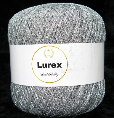 1 Knäul Lurex-Garn Glitzergarn  Farbe silber - Bild 1 von 2