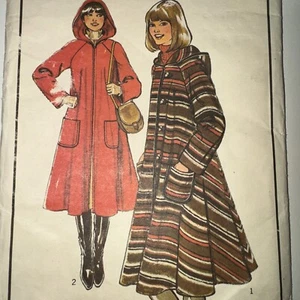 STYLE 2064 c.1977 sz 14 Bust 36"/92cm Coat/Jacket raglan hood UNUSED VGC - Picture 1 of 5
