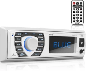 Pyle Bluetooth Marine Empfänger Stereo 12 V Single DIN Stil Boot Armaturenbrett Radio - Bild 1 von 5