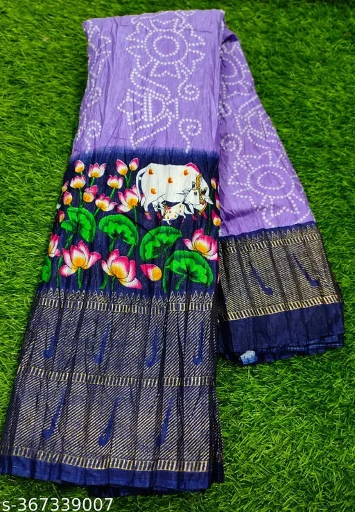 Sari Super Net para mujer con blusa cosida Foto 1 de 1