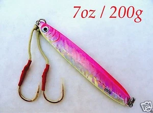 1-10 pcs Knife Jigs 7oz /200g Pink Vertical Speed Saltwater Fishing Lures  - Picture 1 of 5