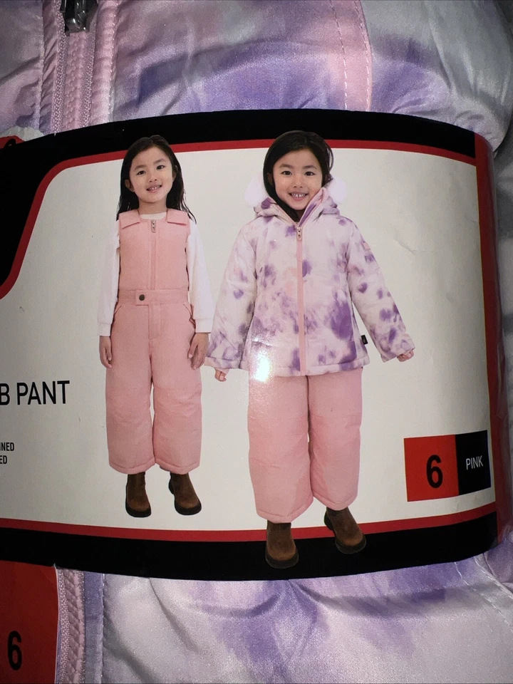 Nuevo traje de nieve SPYDER 2 piezas para niñas - Chaqueta con pantalón babero a juego talla 6, rosa/púrpura Foto 1 de 4