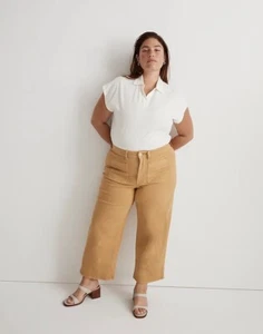 Madewell Womens Pants Size 33 Emmett 2.0 Perfect Vintage Wide Leg Crop Trousers - Picture 1 of 9