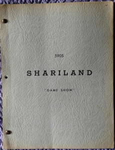 1959 Shariland " Game Show " Original Screenplay Script - Picture 1 of 8