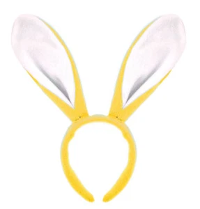 Yellow Bunny Ears Headband - Fancy Dress Costume Hen Party Rabbit Accessory - Picture 1 of 1
