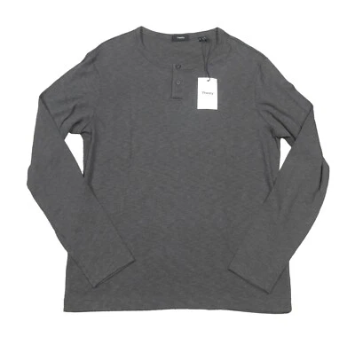 Camisa Henley Theory Para Hombre Gris Noche Rafting Gaskell Manga Larga Foto 1 de 3