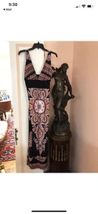 HYPNOTIC BLACK MULTI COLOR LONG SUMMER DRESS M  - Picture 1 of 8