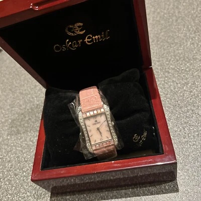 Relógio feminino Oskar Emil Rochelle madrepérola novo em folha na caixa e papéis - Imagem 1 de 4