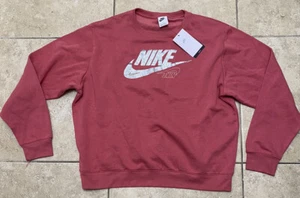 Nike Women's Size Large Pullover Hoodie Pink Long Sleeve Solid Cotton Blend NWT - Picture 1 of 5